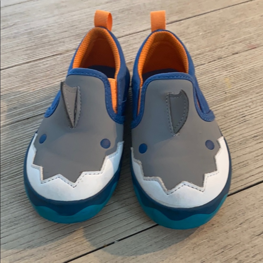 Cat and Jack Shark shoes.